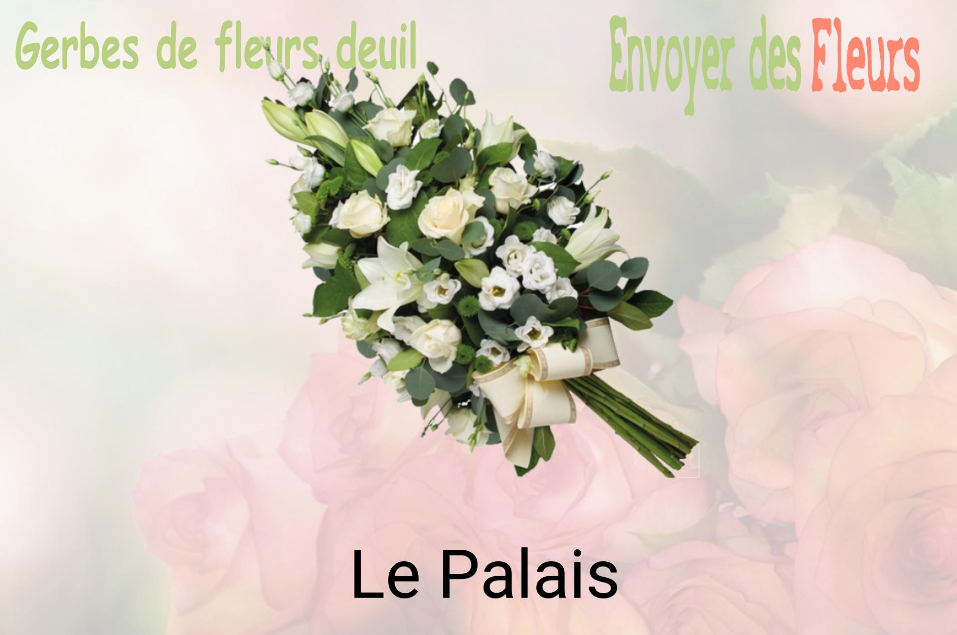 Gerbe de fleurs de deuil livrée à Le Palais